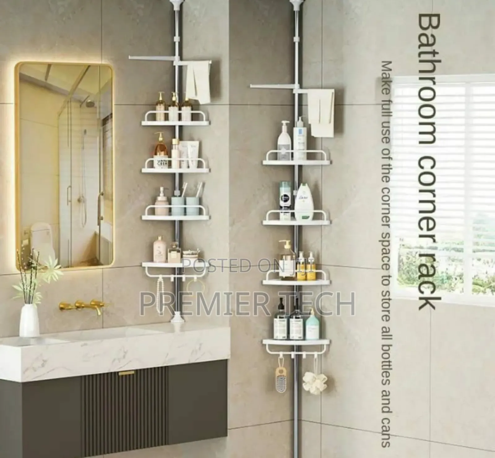 4 Tier Adjustable Telescopic Multicolor Shelf Organizer