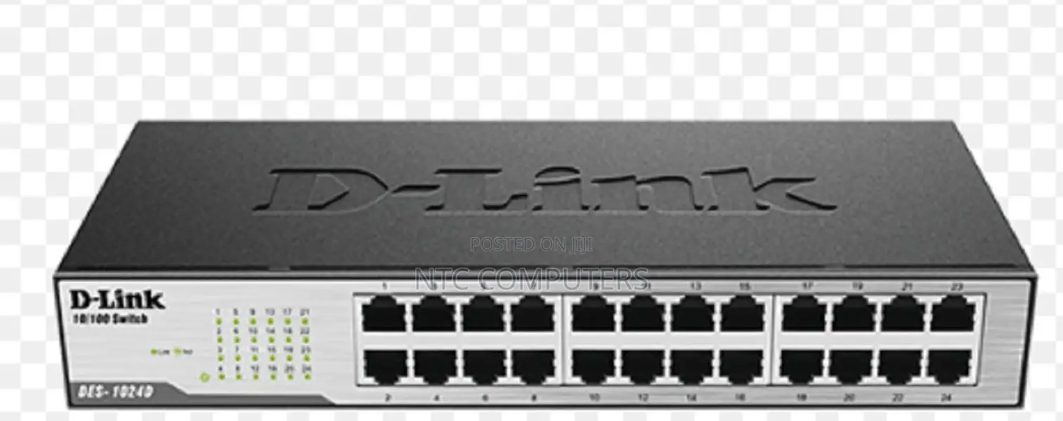 D-Link 24 Port 10/100mbps Unmanaged Switch Des-1024d