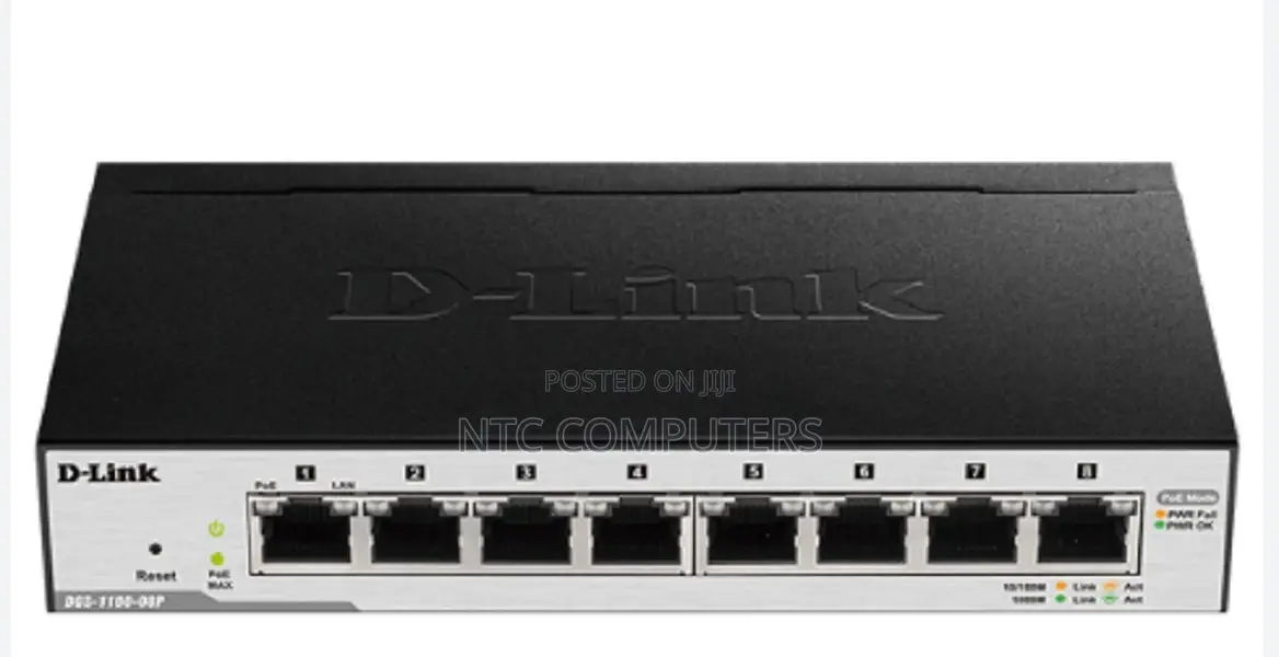 D-Link 8-Port Gigabit Poe Smart Managed Switc - DGS-1100-08p