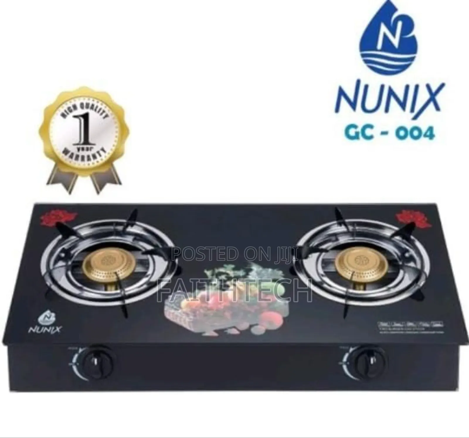 *Nunix Gc-004 Tampered Glass Table Top Cooker*