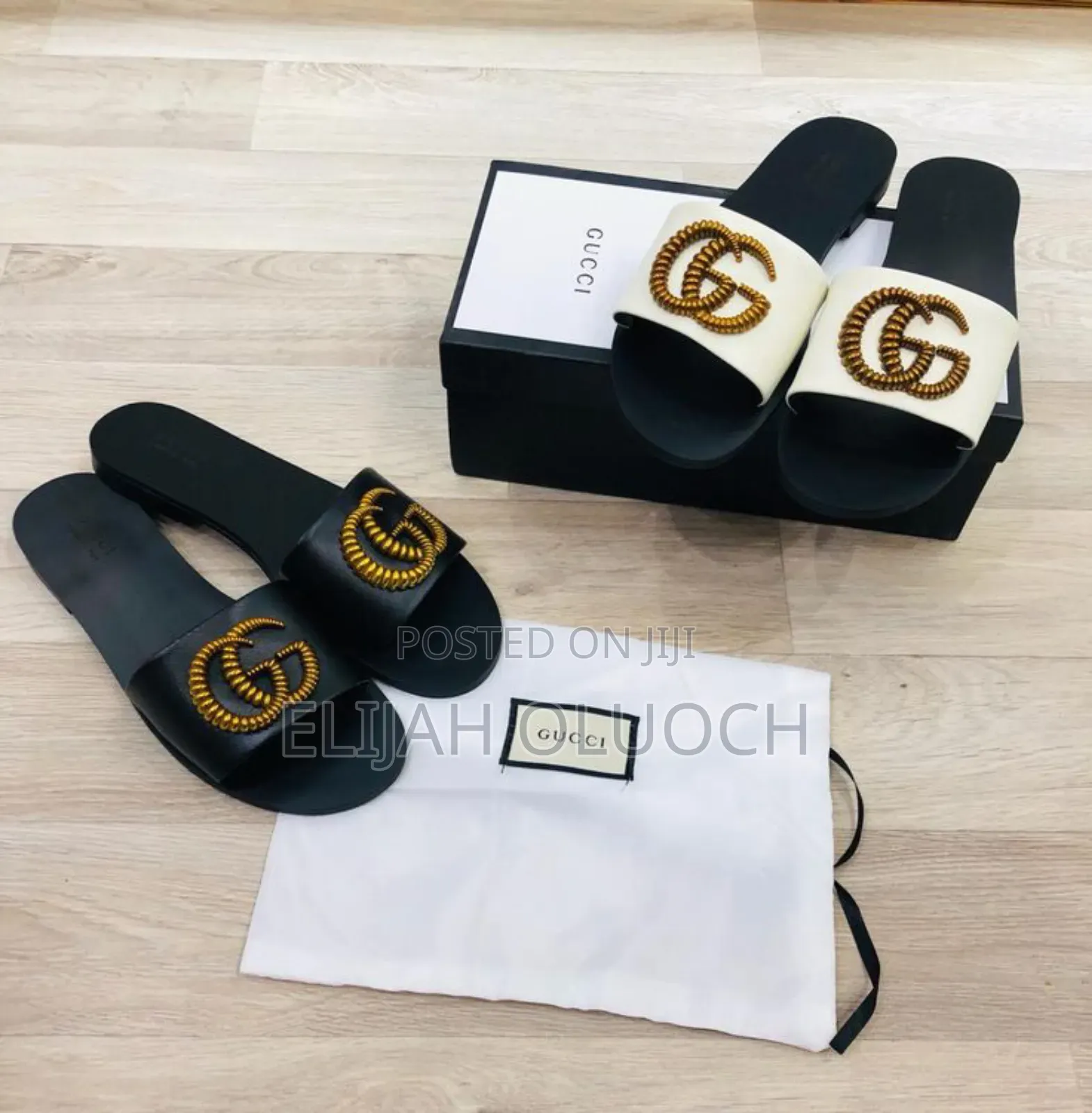 High Quality Leather Slip~On (Gucci) Sandals