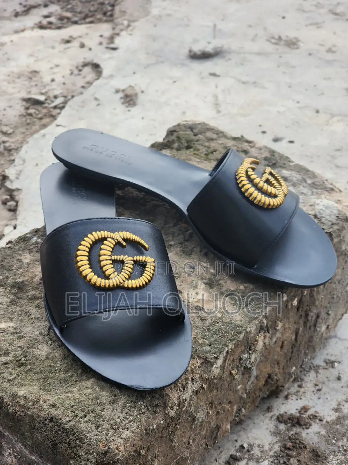 High Quality Leather Slip~On (Gucci) Sandals