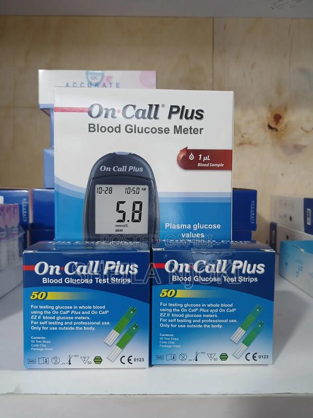 On Call Glucometer Machine With Strips - thumbnail 3