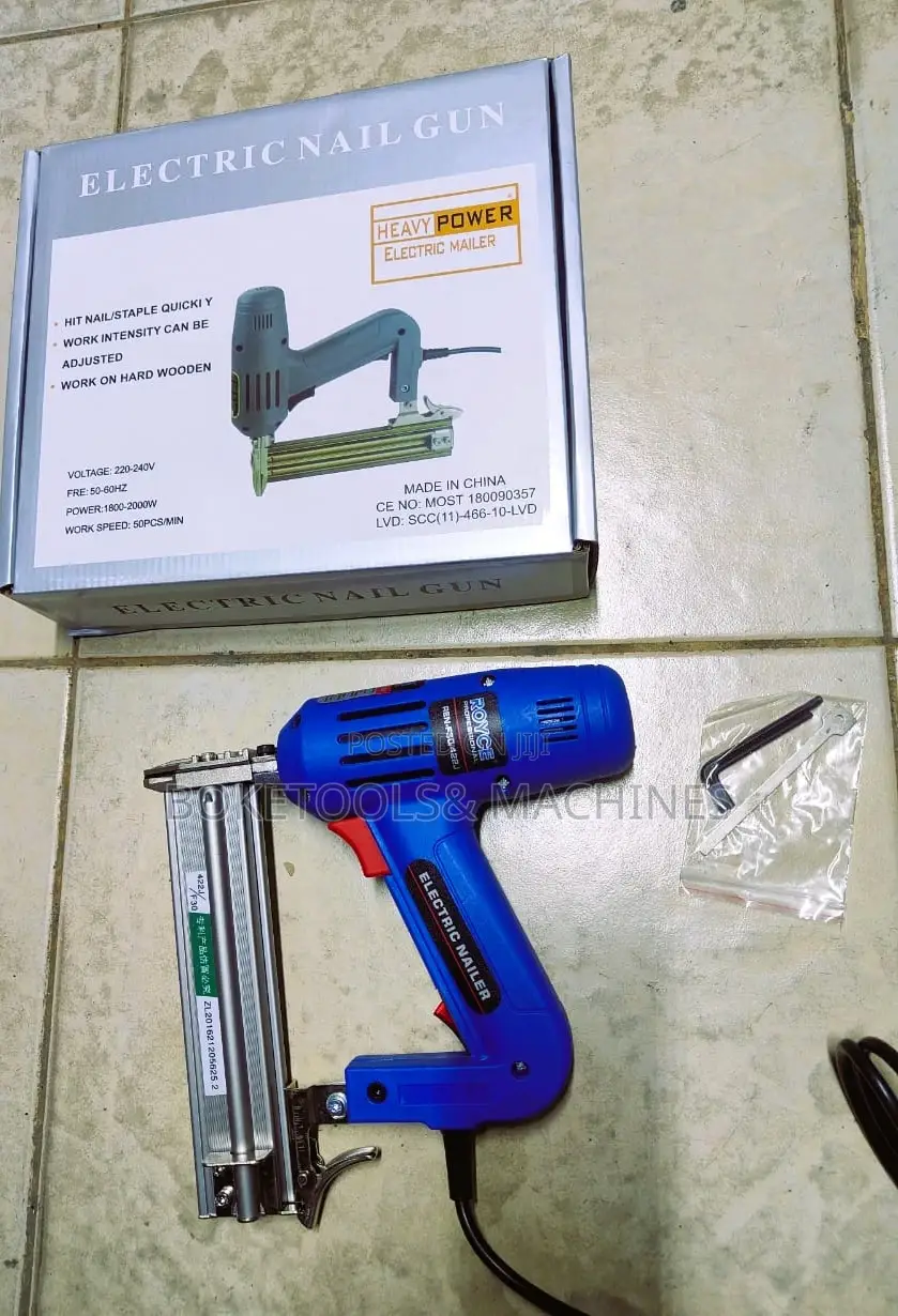 Royce Electric Nail Gun
2000 Watts
Fj30 Nails
422 Joules