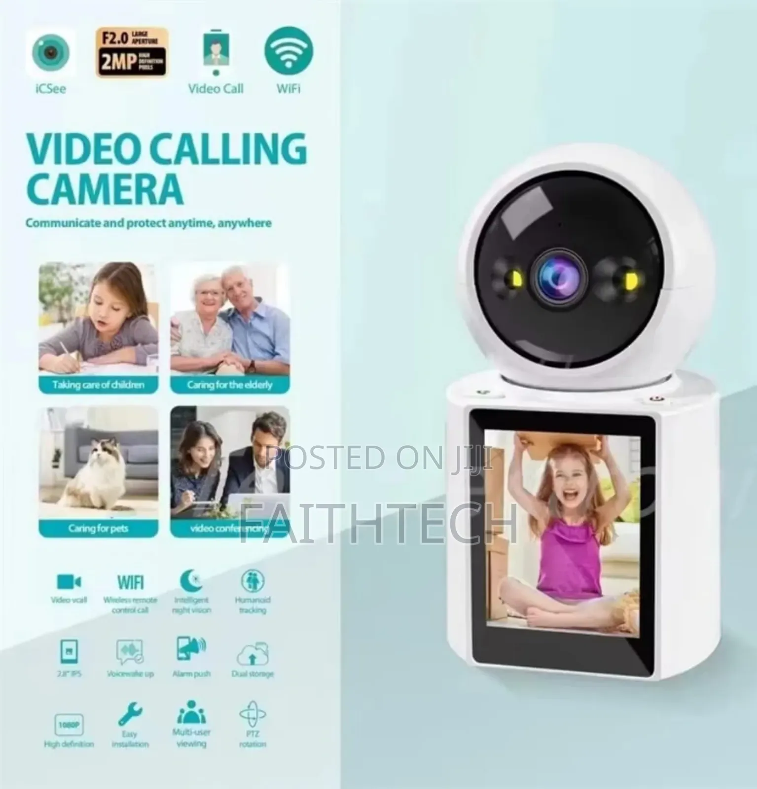 *Two Way Video Calling Wifi Cctv Camera For Indoor