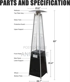 *Black ( Iron) Pyramid Patio Heater At