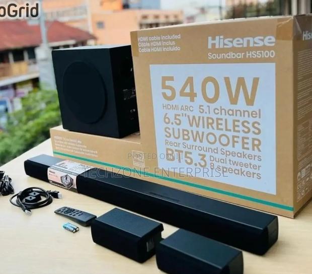 Hisense Hs5100 5.1ch Sound Bar - 540w Wireless Subwoofer