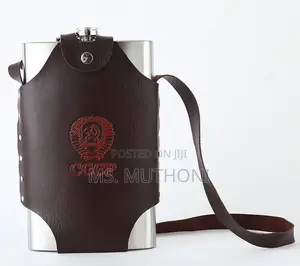 *2l Giant Stainless Steel Whiskey Flask With Cover Holder*
