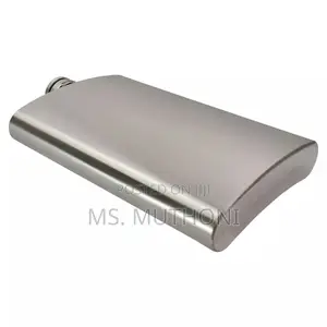 *2l Giant Stainless Steel Whiskey Flask With Cover Holder*