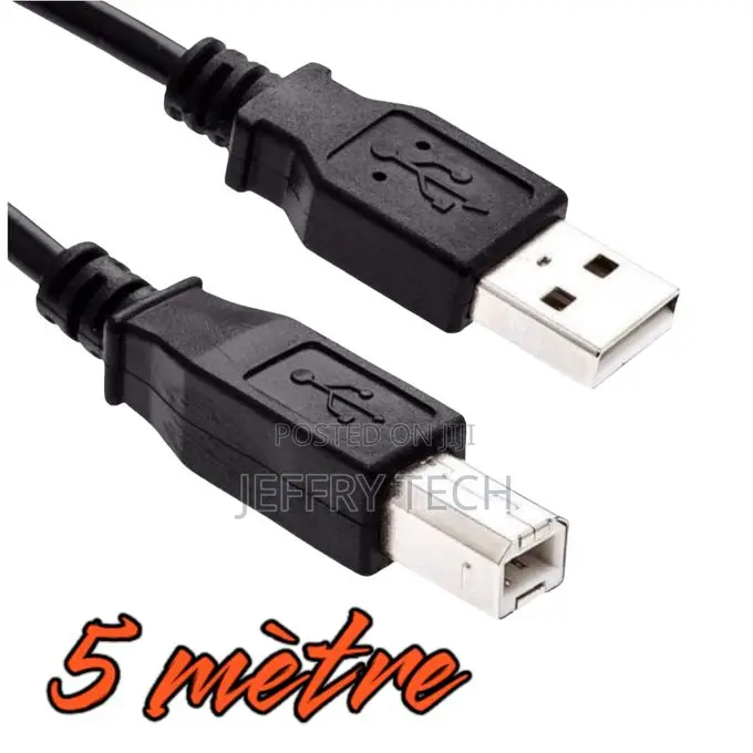 Usb 2.0 Printer Cable Type a Male to Type B Male Length 5m