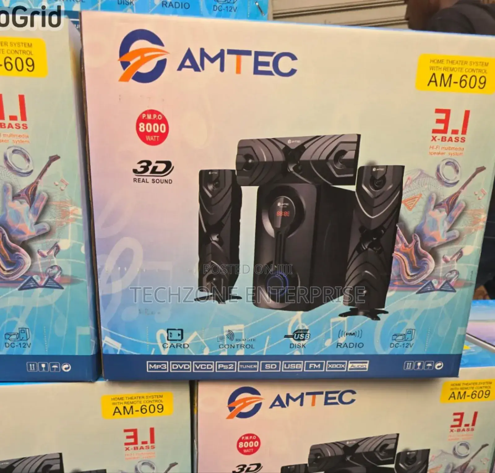 Amtec Am 609 Subwoofer 8000w 3.1ch Bluetooth Speaker 