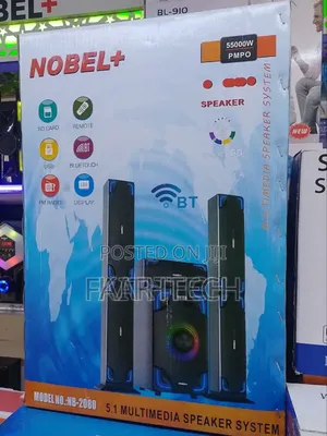 Nobel Tall Boy Speakers-bt Hometheare-55000w Pmpo- Nb 2080