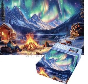 Family Size Aurora Bonfire Jigsaw Puzzle* - thumbnail 2
