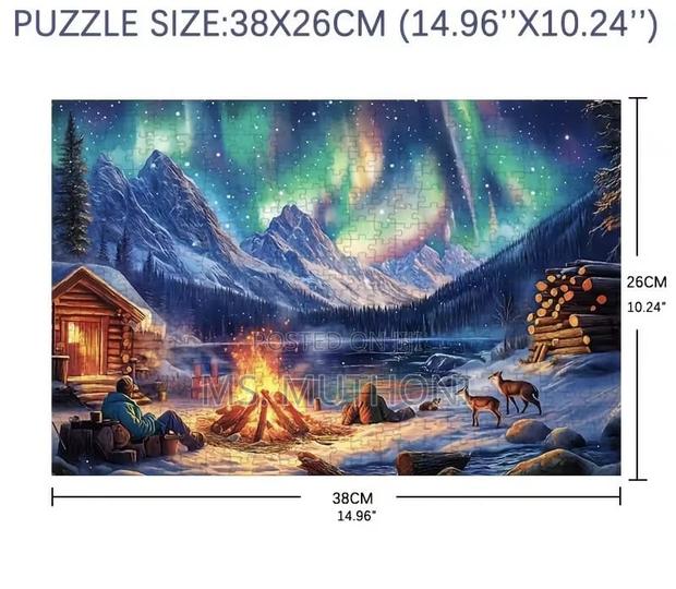 Family Size Aurora Bonfire Jigsaw Puzzle* - thumbnail 3