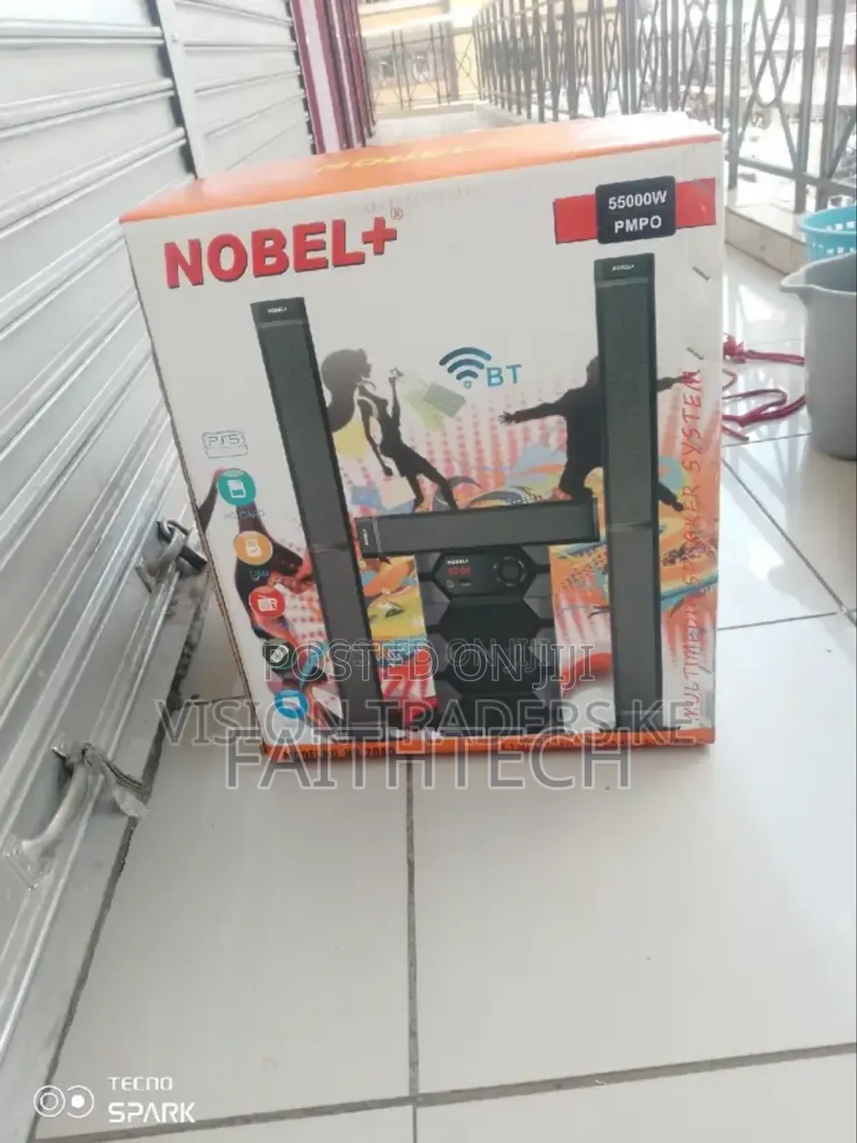 Nobel Tall Boy Speakers-bt Hometheare-55000w Pmpo- Nb 2040