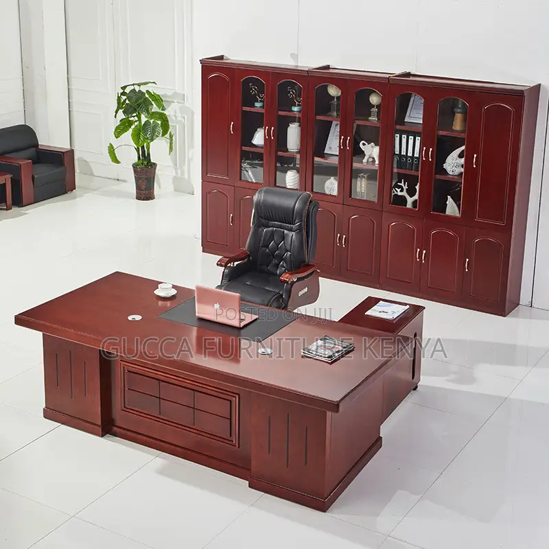 Office Desk: 160cm Executive Desk With Monitor Stand