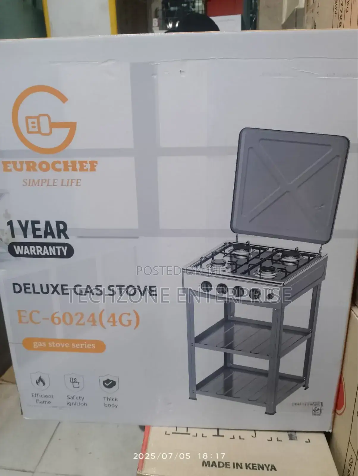 Eurochef Ec-6024(4g) Full Gas Standing Cooker With Shelves