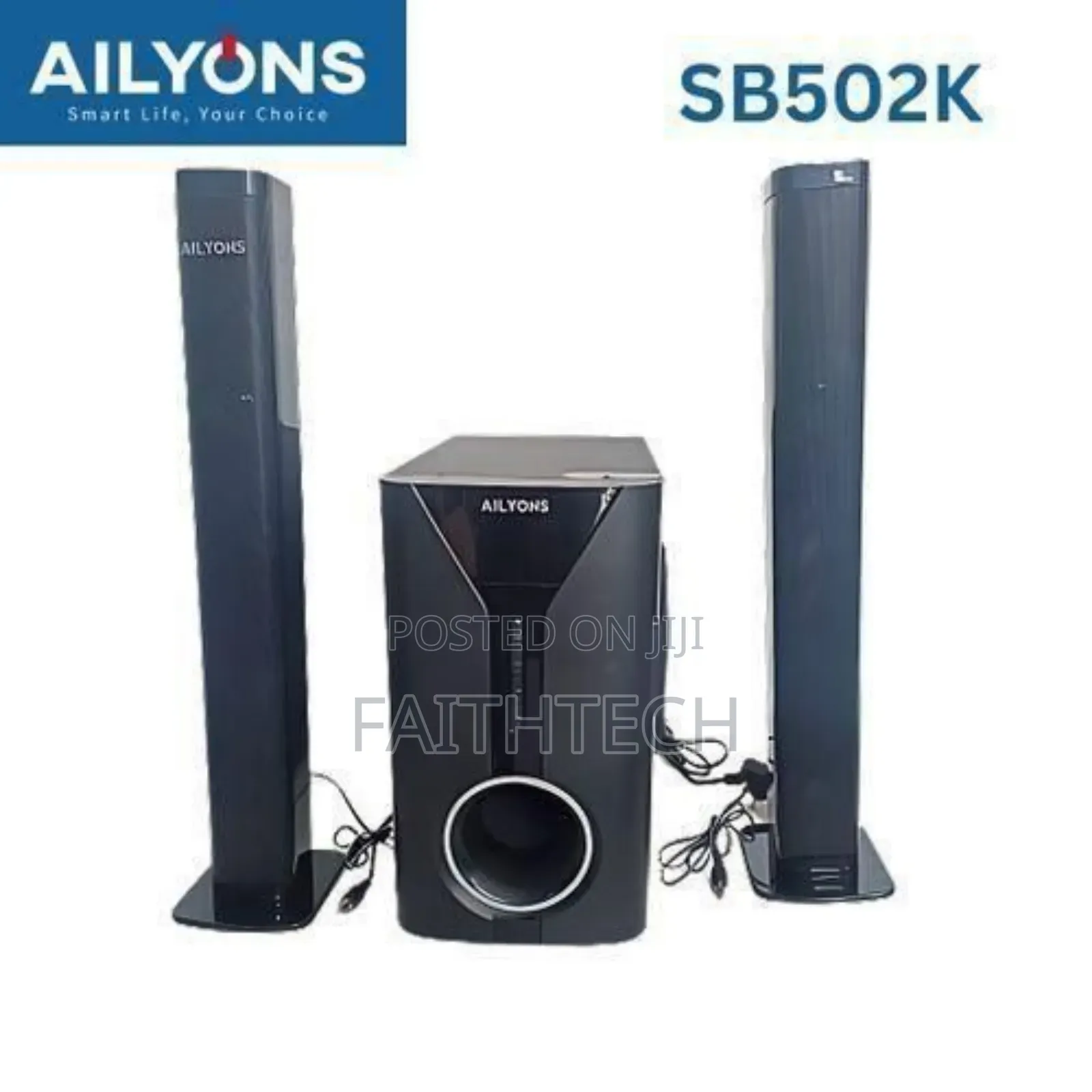2.1ch Ailyons Sub Woofer System Bt/Usb/Fm Tall Boy