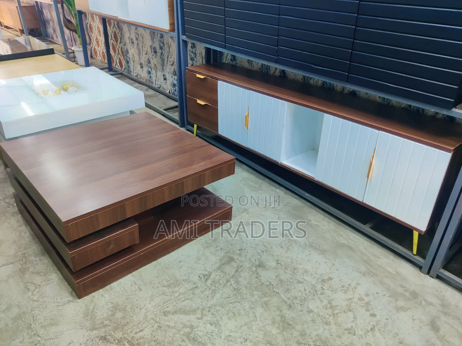 City Natural Tv Stand Coffee Table