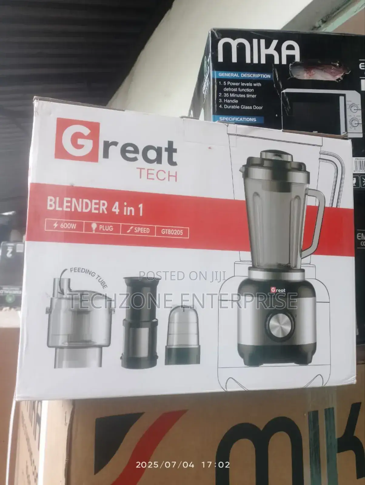 Great Tech 4 in 1 Blender With 1000 Watts 