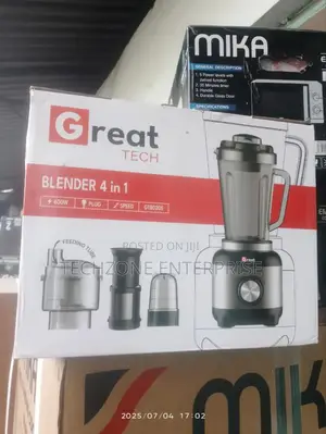 Great Tech 4 in 1 Blender With 1000 Watts 