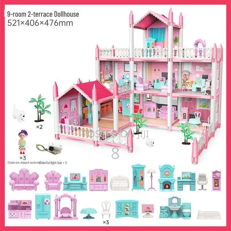 Kids Dollhouse With Furniture — Fun Pretend Play