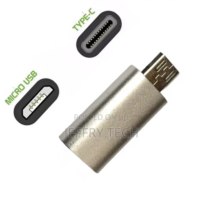 Usb Type C Female to Micro Usb Male Adapter (Silver)