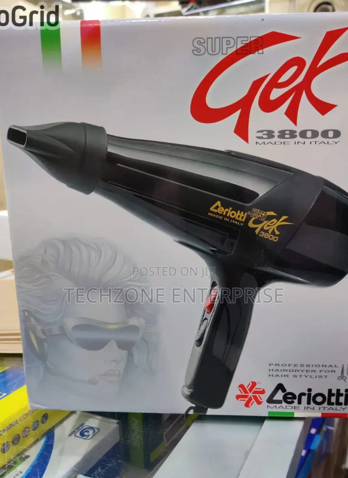 Gek Ceriotti Blow Dryer 3800 2 Speeds Settings 