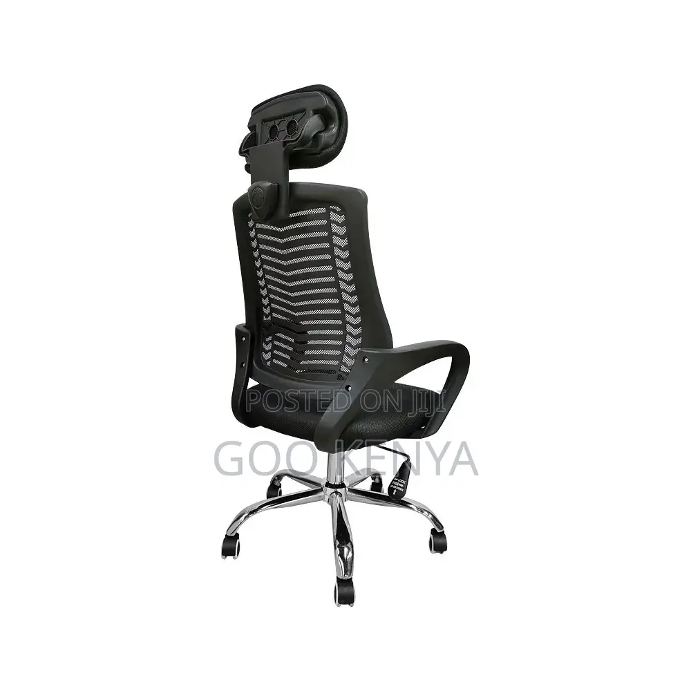 Office Chair ; Secretarial Mesh Chair Adjustable Headrest