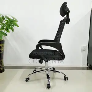 Office Chair ; Secretarial Mesh Chair Adjustable Headrest