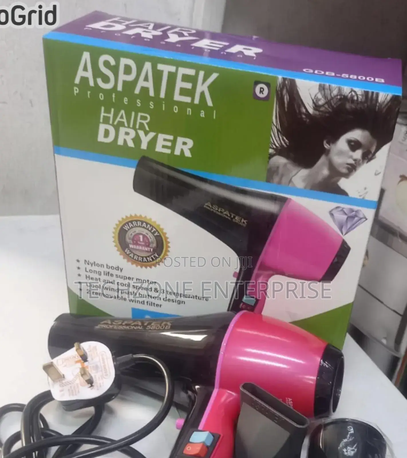 Aspatek Professional Hair Drier Powerful Motor 