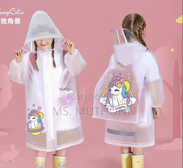 Unicorn High Quality Children's Raincoat With Wide Brim Hat