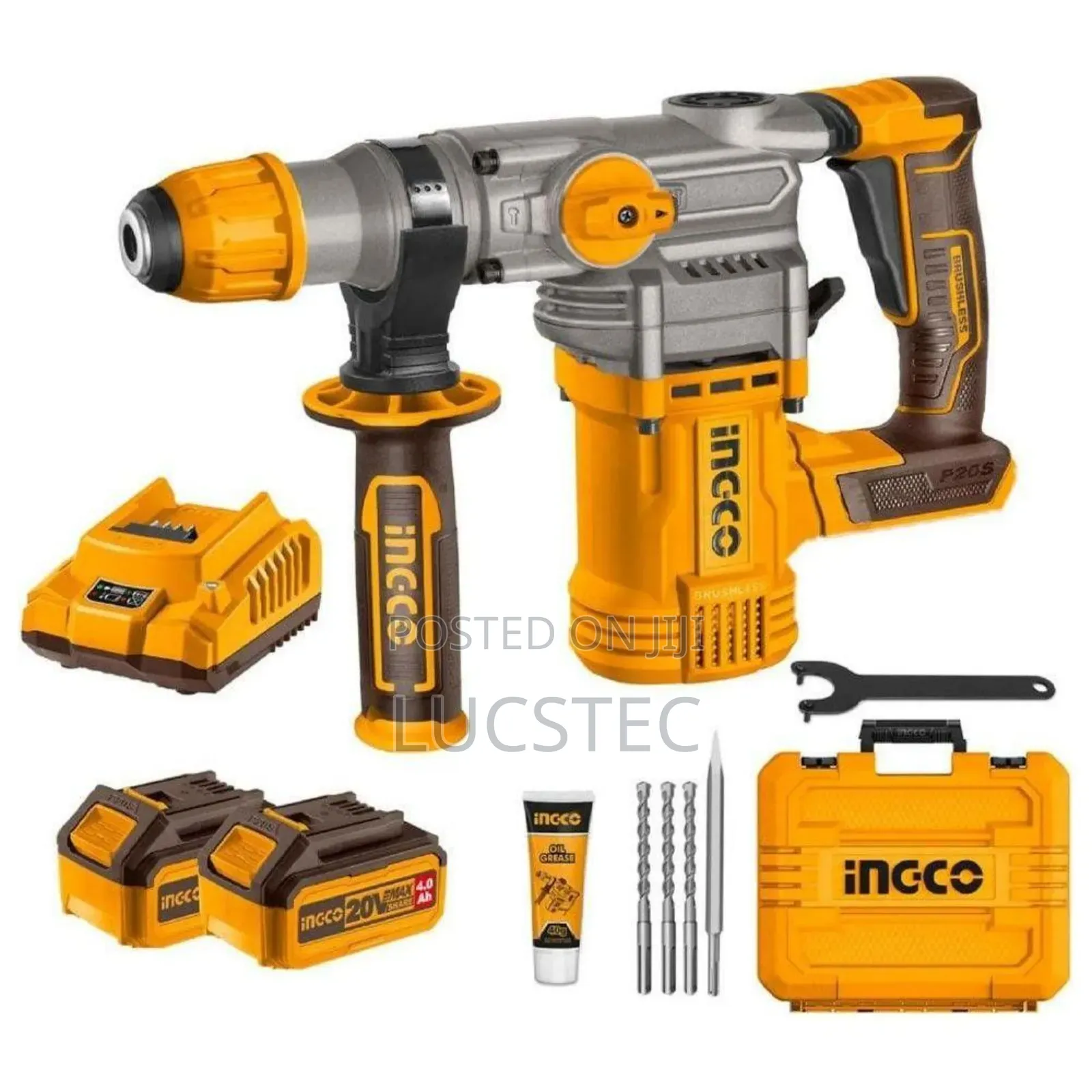 Ingco 20v Lithium-ion Cordless Rotary Hammer Drill