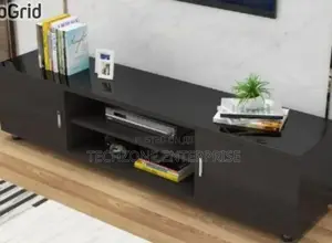Tv Stand - Rio Black Modern 4ft Tv Stand 