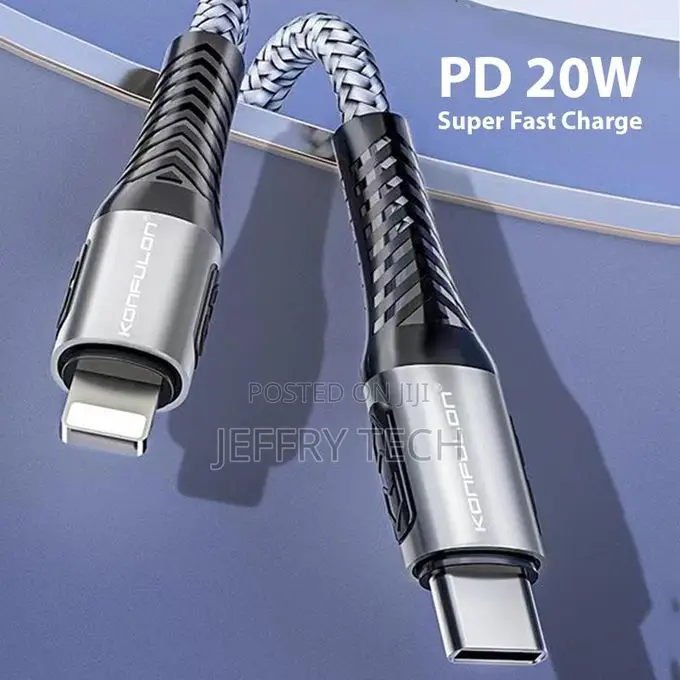 Konfulon Cable Type-C to Lightning, 1m, Pd 20w, Gray