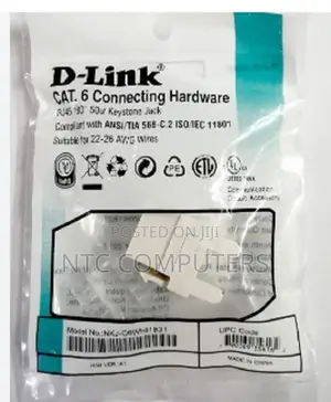 NKJ-C6whi1b21 Cat6 Utp Keystone Jack,Whi