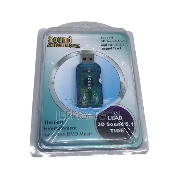 Sound Card 5.1 Usb to 3.5mm, Microphone, Headset