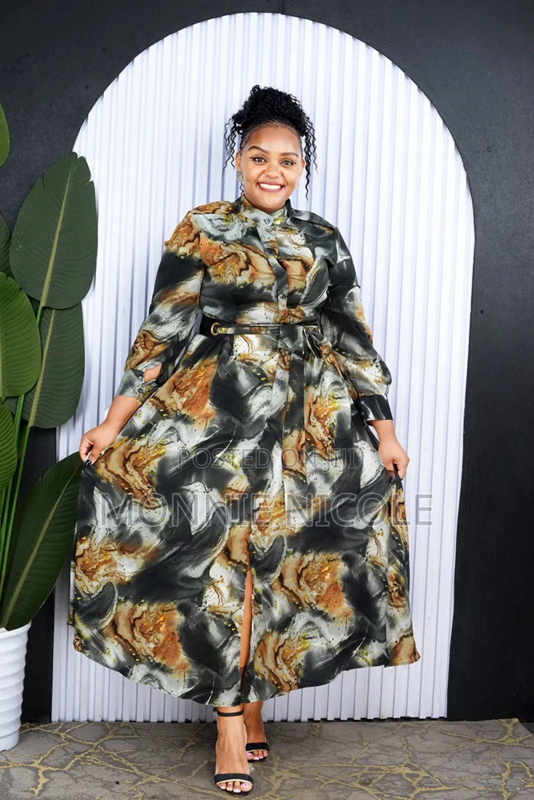 Maxi Floral Green Dress