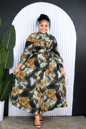 Maxi Floral Green Dress