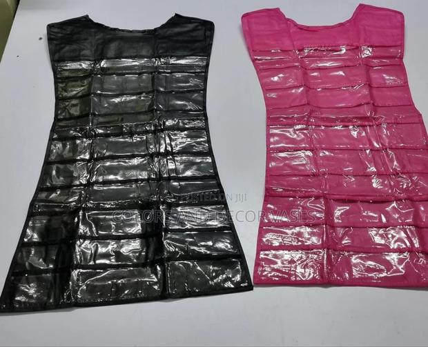 Dress Shape 40 Pockets Front 20 Loops Back Jewelry Organizer