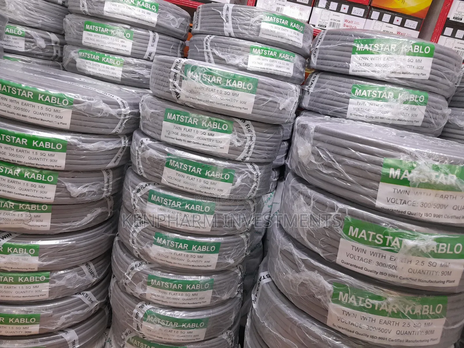 1.5mm Twin With Earth Cable 90 Meters; Mt1502
