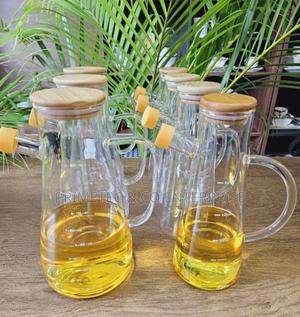 Oil Bottle With Bamboo Lid - thumbnail 2