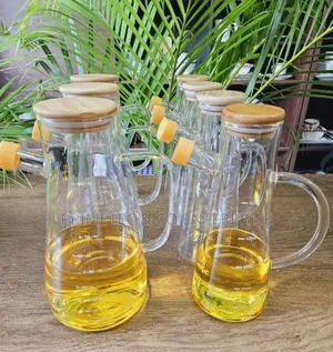 Oil Bottle With Bamboo Lid