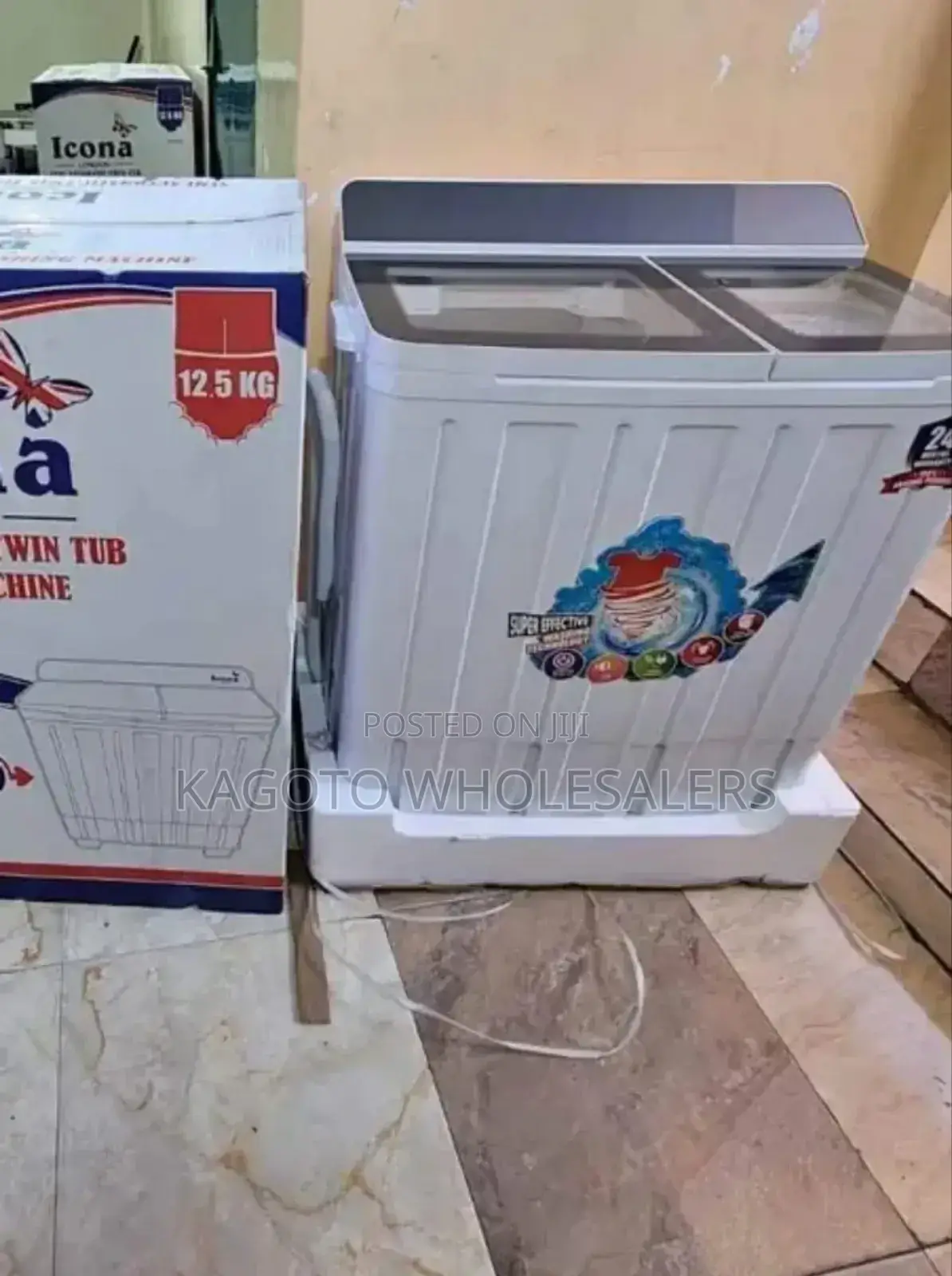Icona 12.5kgs Semi Automatic Twin Tub