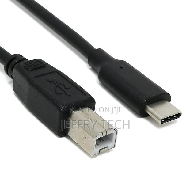 Usb-C to Usb-B Cable - Black - main view