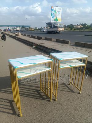 Manicure Marble Tables, White and Green
