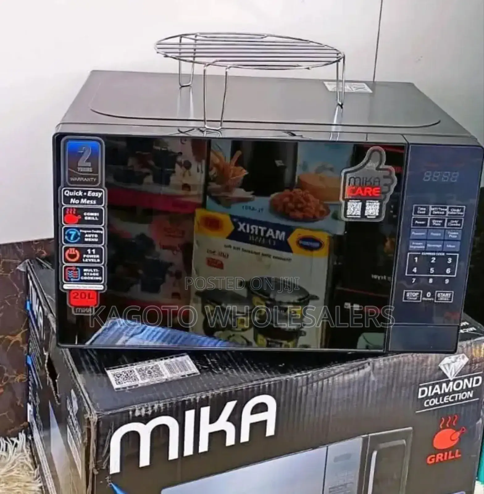 Black Digjtal Microwave With Grill/ Mika