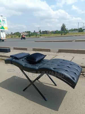 Black Leather Lash Bed, With Pillows - thumbnail 2