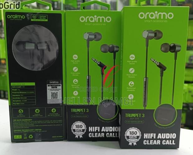 Oraimo Trumpet 3 E40 in Ear Earphone With Mic Carry Pouch