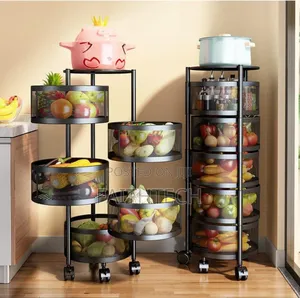 *Round  Fruit Rack With Wheels(In Good Condition)*

*5 Tier